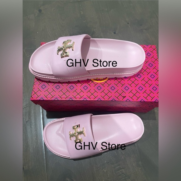 Tory Burch Everly Anatomic Lug Paris Nappa Slide - Picture 2 of 5